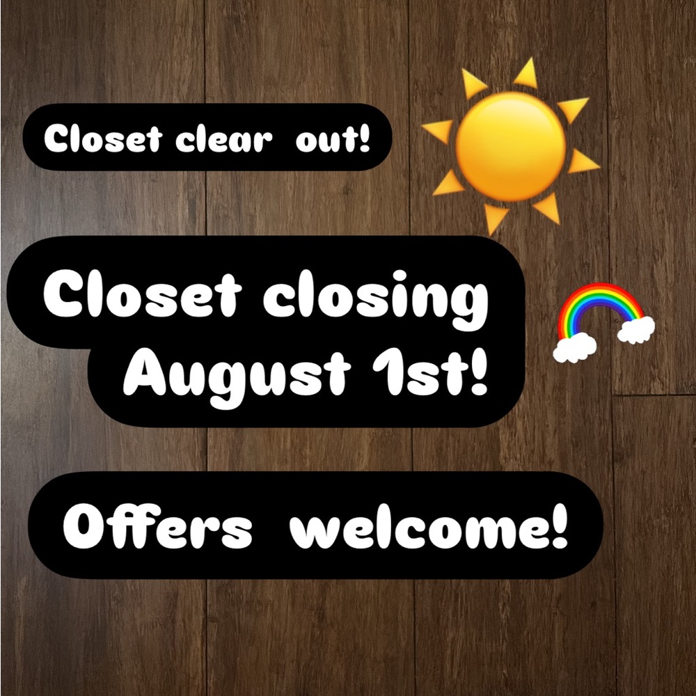 Closet Clear Out Announcement
